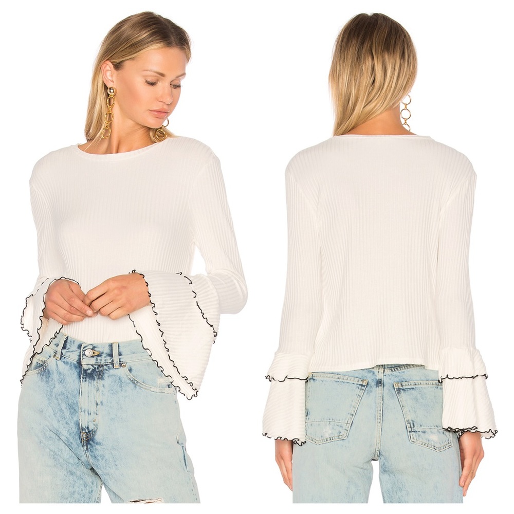 Endless Rose Revolve Ruffle Bell Sleeve Top